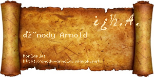 Ónody Arnold névjegykártya
