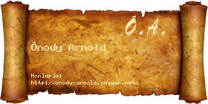 Ónody Arnold névjegykártya